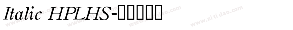Italic HPLHS字体转换